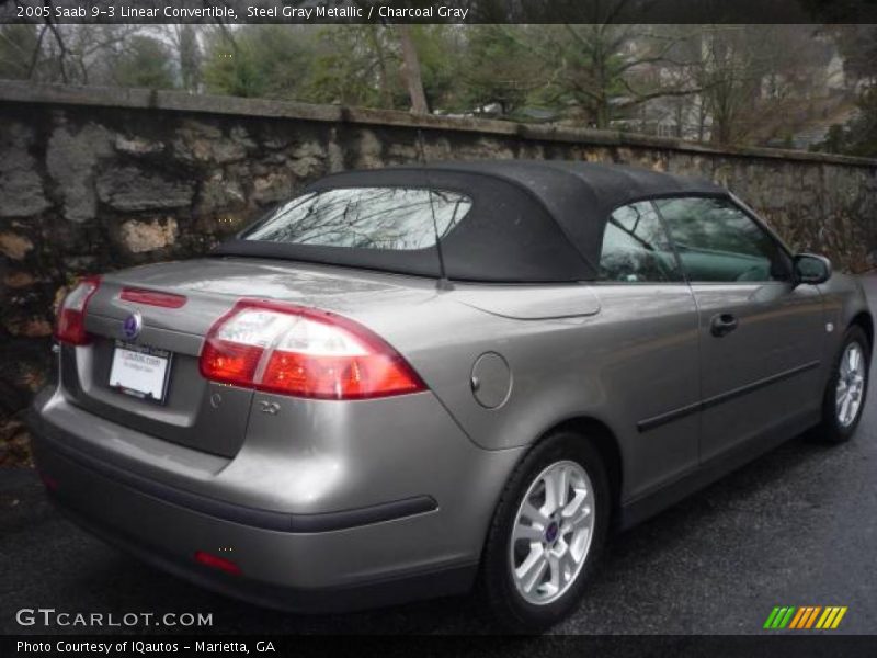 Steel Gray Metallic / Charcoal Gray 2005 Saab 9-3 Linear Convertible