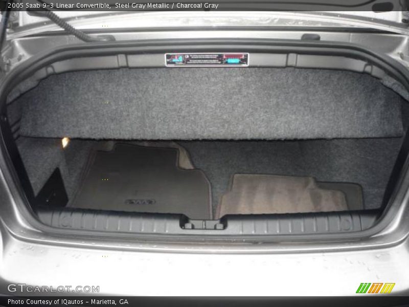 Steel Gray Metallic / Charcoal Gray 2005 Saab 9-3 Linear Convertible