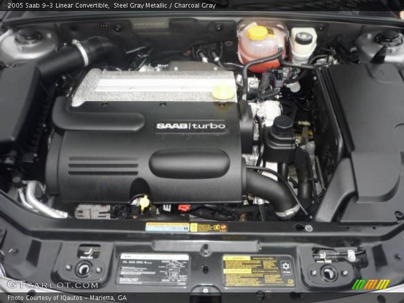 Steel Gray Metallic / Charcoal Gray 2005 Saab 9-3 Linear Convertible