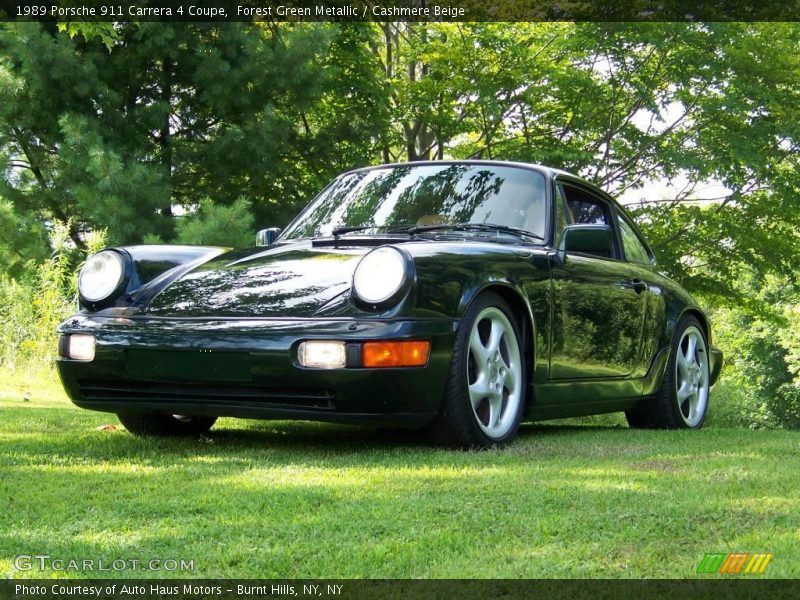 Forest Green Metallic / Cashmere Beige 1989 Porsche 911 Carrera 4 Coupe