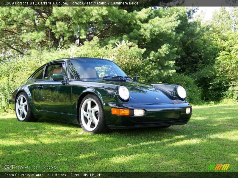 Forest Green Metallic / Cashmere Beige 1989 Porsche 911 Carrera 4 Coupe