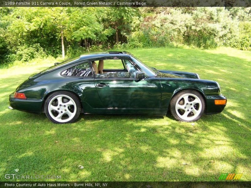 Forest Green Metallic / Cashmere Beige 1989 Porsche 911 Carrera 4 Coupe