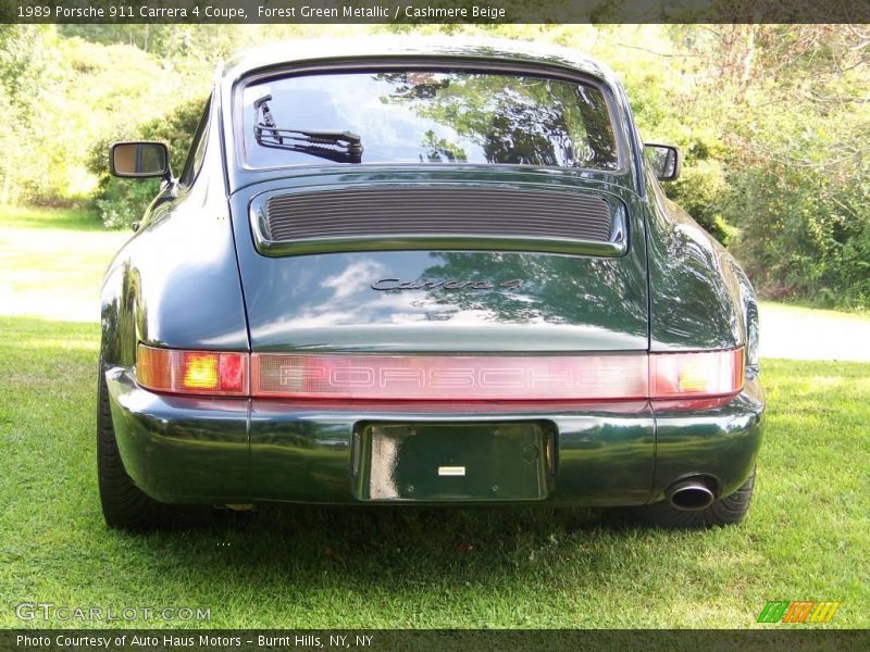 Forest Green Metallic / Cashmere Beige 1989 Porsche 911 Carrera 4 Coupe