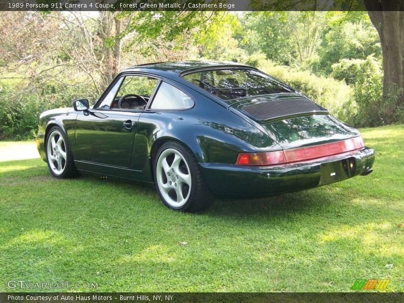 Forest Green Metallic / Cashmere Beige 1989 Porsche 911 Carrera 4 Coupe