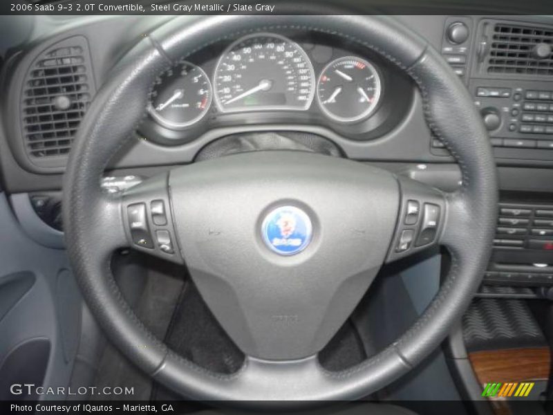 Steel Gray Metallic / Slate Gray 2006 Saab 9-3 2.0T Convertible