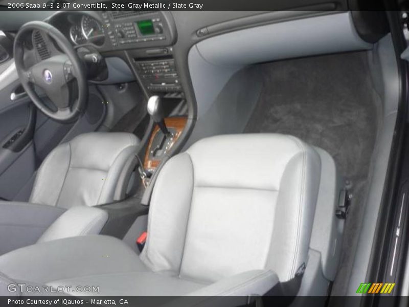 Steel Gray Metallic / Slate Gray 2006 Saab 9-3 2.0T Convertible