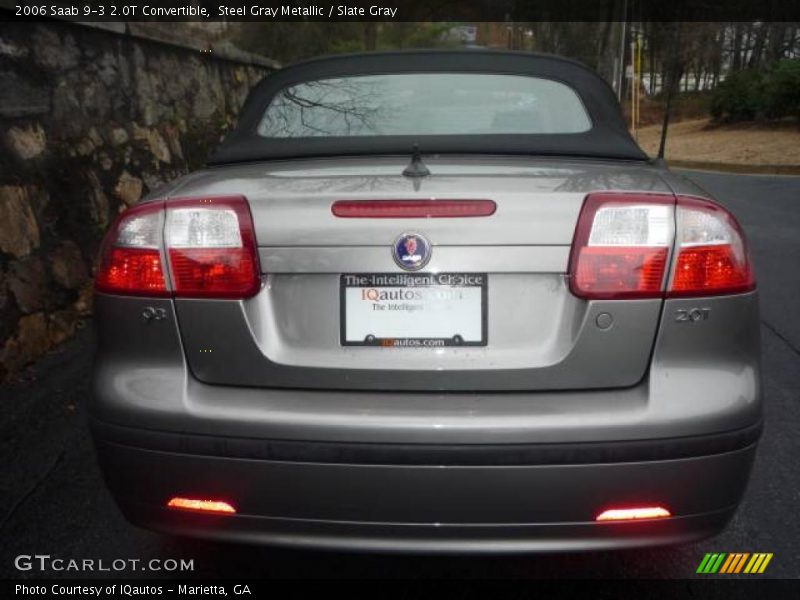 Steel Gray Metallic / Slate Gray 2006 Saab 9-3 2.0T Convertible