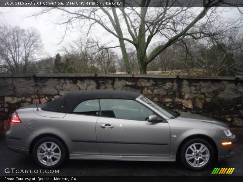 Steel Gray Metallic / Slate Gray 2006 Saab 9-3 2.0T Convertible