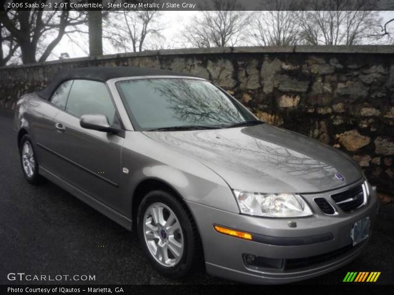 Steel Gray Metallic / Slate Gray 2006 Saab 9-3 2.0T Convertible