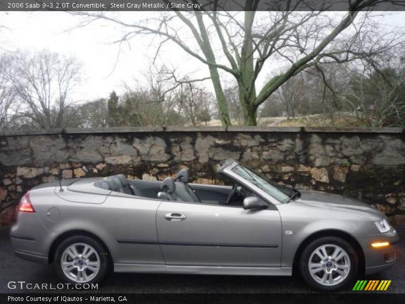 Steel Gray Metallic / Slate Gray 2006 Saab 9-3 2.0T Convertible