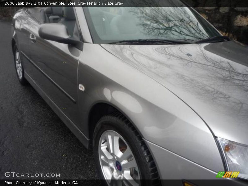 Steel Gray Metallic / Slate Gray 2006 Saab 9-3 2.0T Convertible