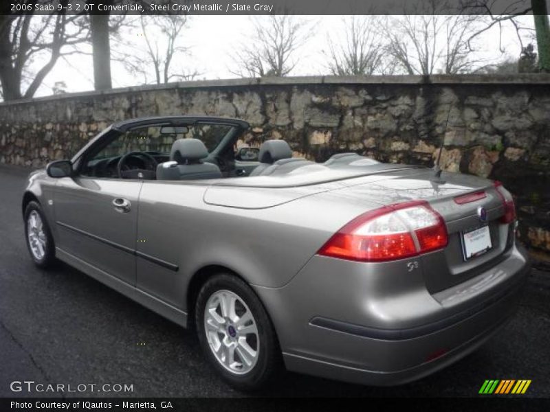 Steel Gray Metallic / Slate Gray 2006 Saab 9-3 2.0T Convertible