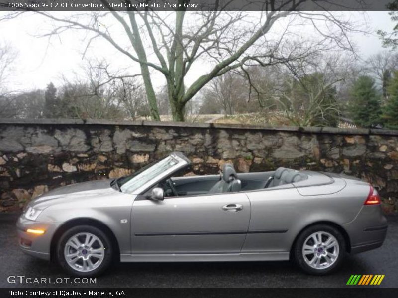 Steel Gray Metallic / Slate Gray 2006 Saab 9-3 2.0T Convertible