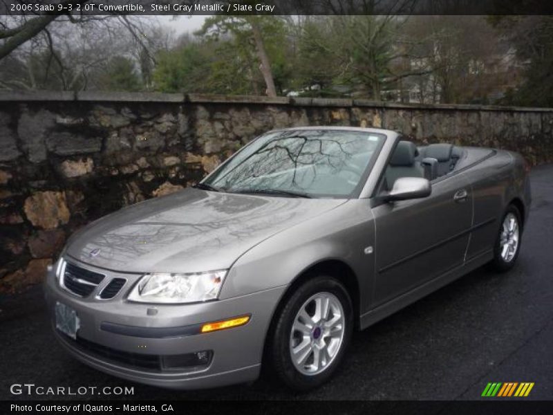Steel Gray Metallic / Slate Gray 2006 Saab 9-3 2.0T Convertible