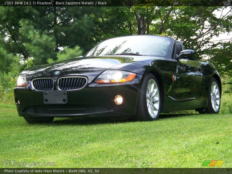 Black Sapphire Metallic / Black 2003 BMW Z4 2.5i Roadster