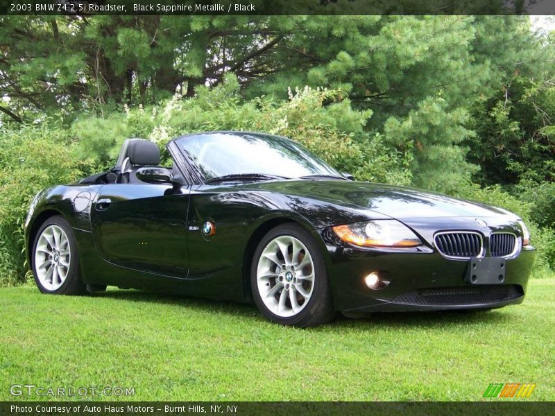 Black Sapphire Metallic / Black 2003 BMW Z4 2.5i Roadster