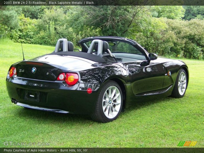 Black Sapphire Metallic / Black 2003 BMW Z4 2.5i Roadster