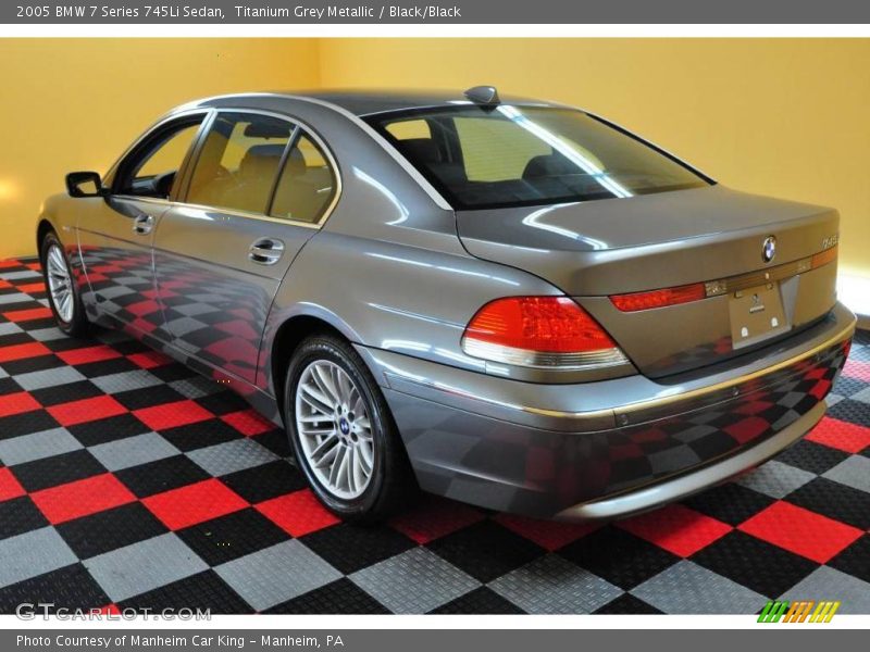 Titanium Grey Metallic / Black/Black 2005 BMW 7 Series 745Li Sedan