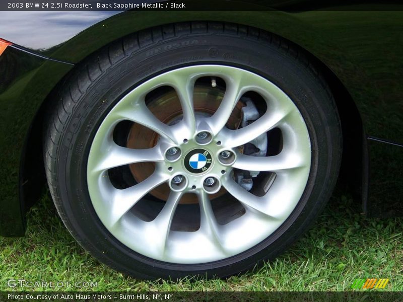 Black Sapphire Metallic / Black 2003 BMW Z4 2.5i Roadster