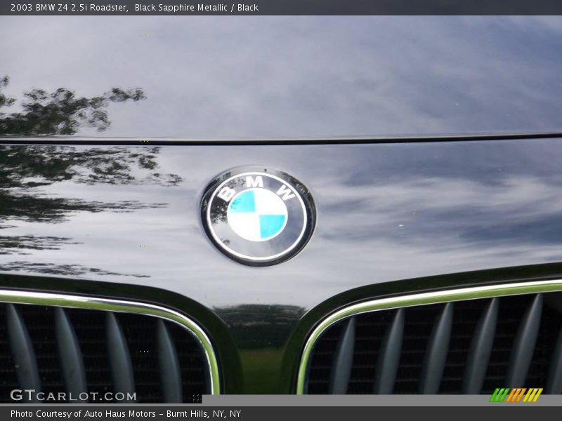 Black Sapphire Metallic / Black 2003 BMW Z4 2.5i Roadster