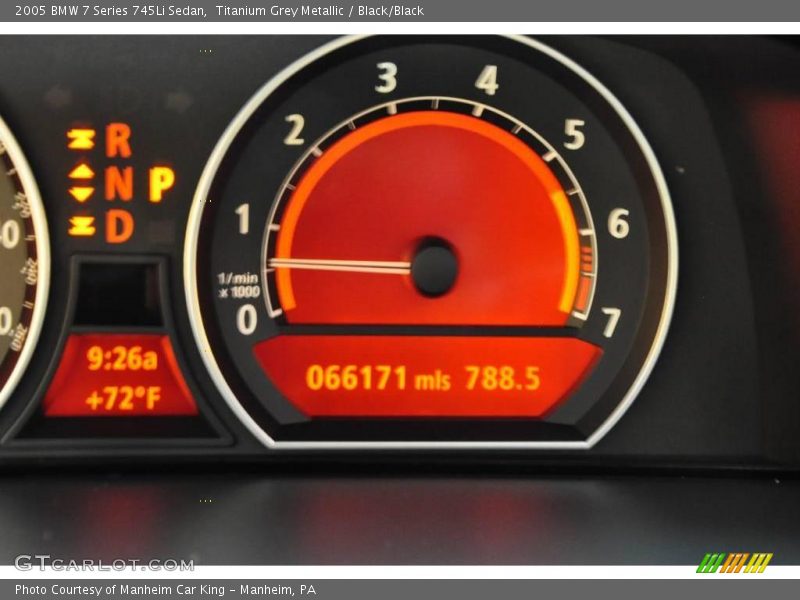 Titanium Grey Metallic / Black/Black 2005 BMW 7 Series 745Li Sedan