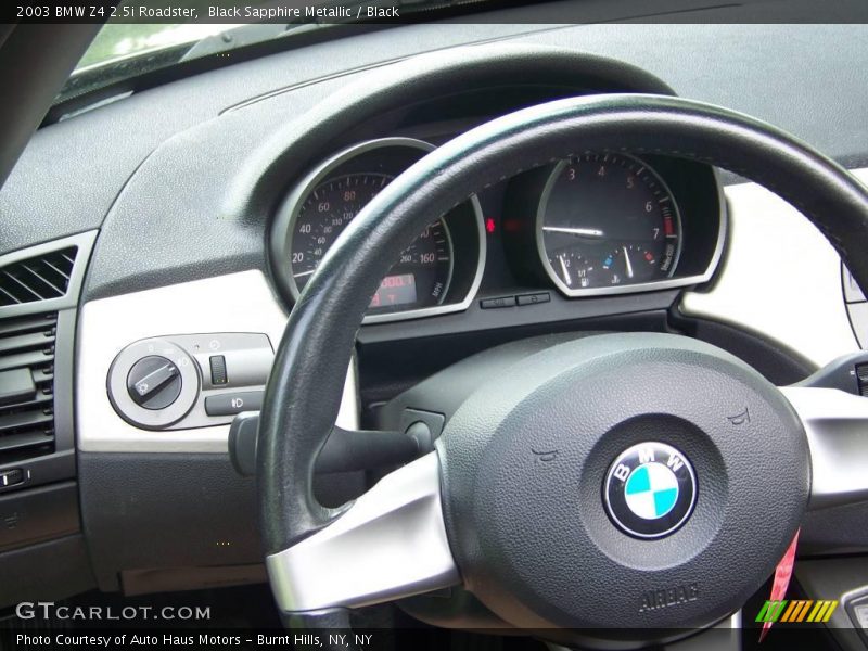 Black Sapphire Metallic / Black 2003 BMW Z4 2.5i Roadster