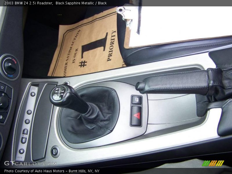 Black Sapphire Metallic / Black 2003 BMW Z4 2.5i Roadster