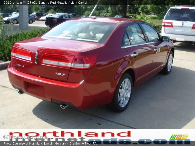 Sangria Red Metallic / Light Camel 2010 Lincoln MKZ FWD