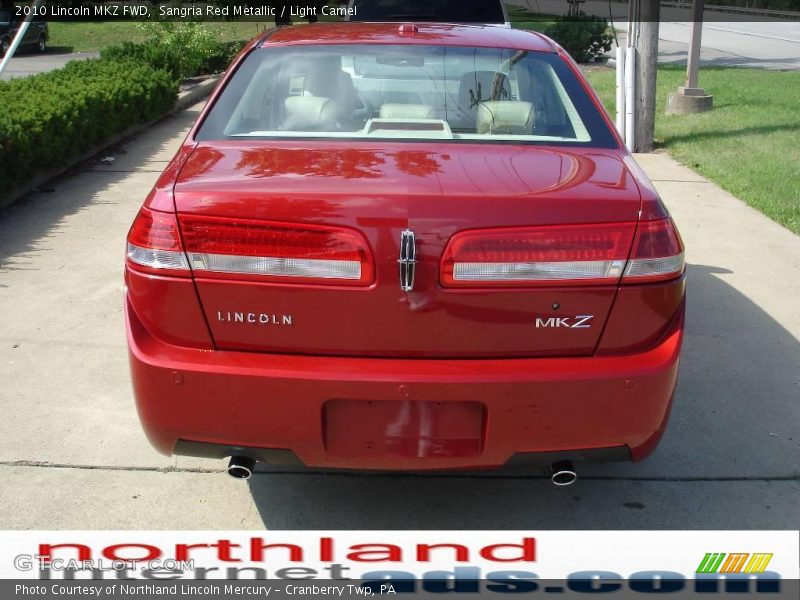 Sangria Red Metallic / Light Camel 2010 Lincoln MKZ FWD