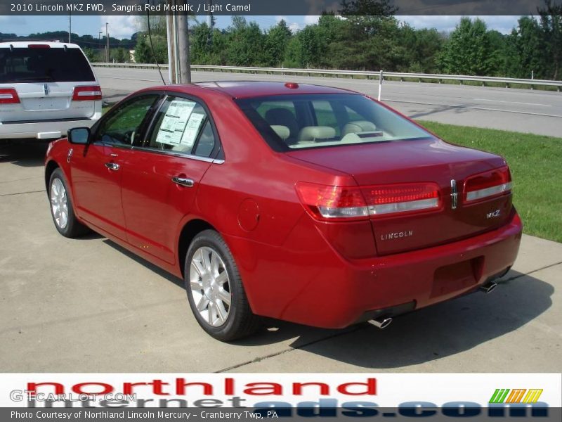 Sangria Red Metallic / Light Camel 2010 Lincoln MKZ FWD