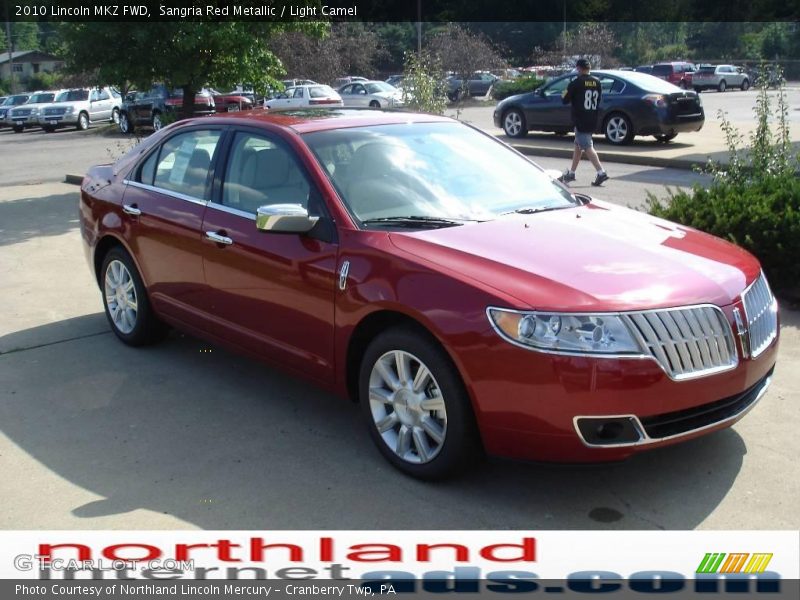 Sangria Red Metallic / Light Camel 2010 Lincoln MKZ FWD