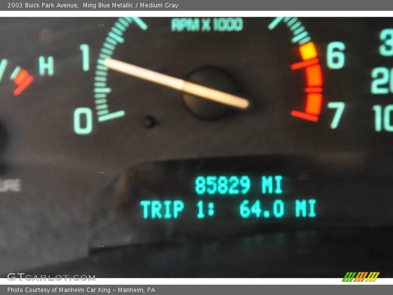 Ming Blue Metallic / Medium Gray 2003 Buick Park Avenue