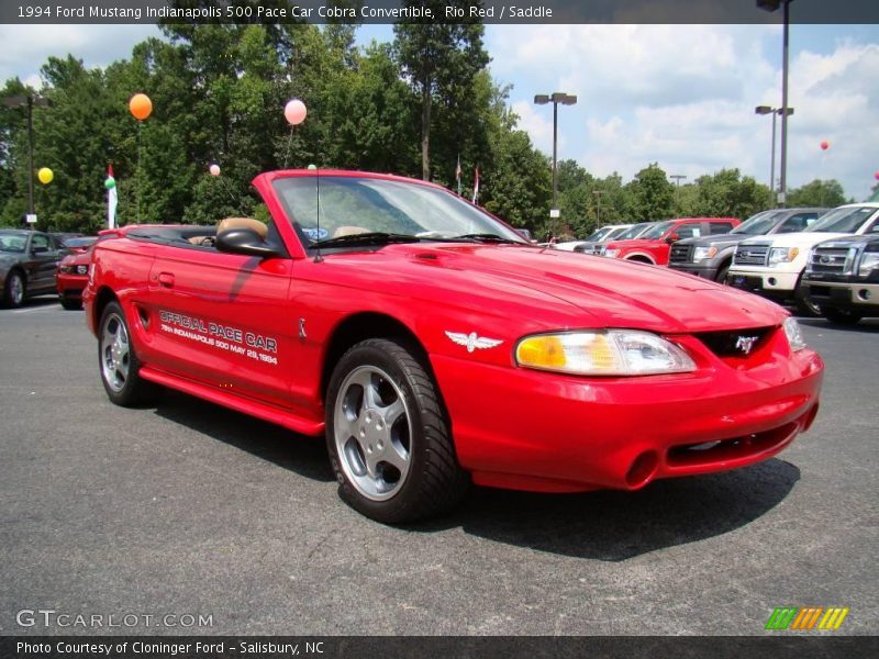 Rio Red / Saddle 1994 Ford Mustang Indianapolis 500 Pace Car Cobra Convertible