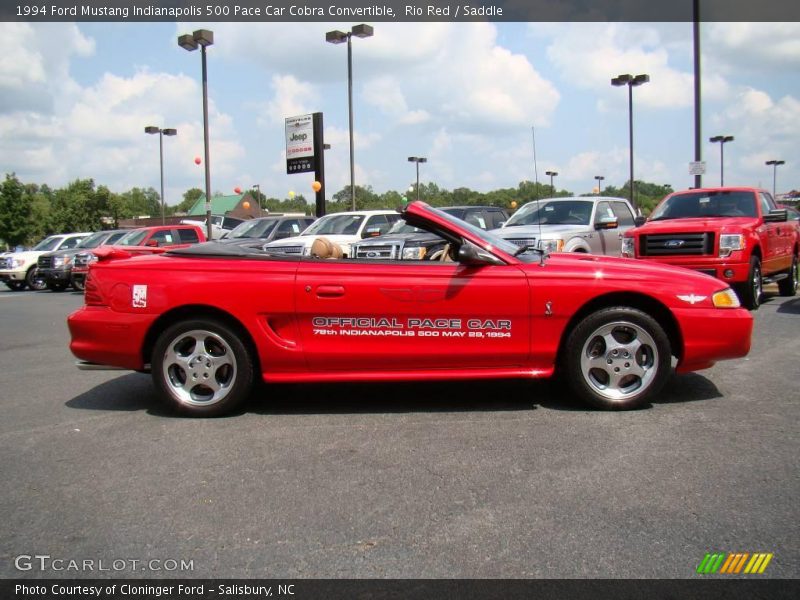Rio Red / Saddle 1994 Ford Mustang Indianapolis 500 Pace Car Cobra Convertible