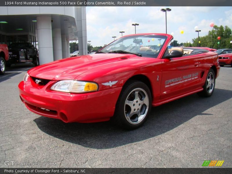 Rio Red / Saddle 1994 Ford Mustang Indianapolis 500 Pace Car Cobra Convertible