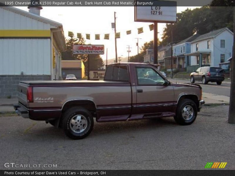 Dark Hunt Club Red Metallic / Burgundy 1995 Chevrolet C/K K1500 Regular Cab 4x4