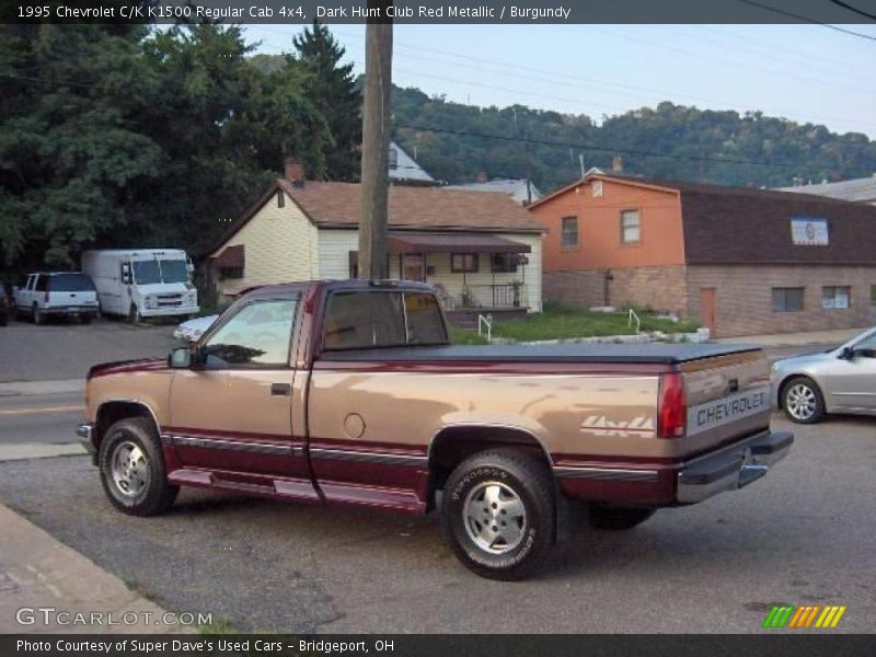 Dark Hunt Club Red Metallic / Burgundy 1995 Chevrolet C/K K1500 Regular Cab 4x4