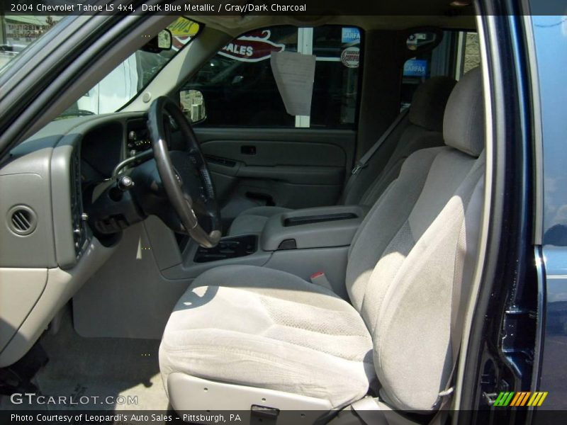 Dark Blue Metallic / Gray/Dark Charcoal 2004 Chevrolet Tahoe LS 4x4