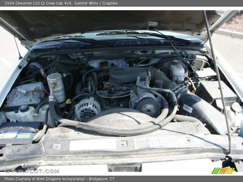 Summit White / Graphite 2004 Chevrolet S10 LS Crew Cab 4x4