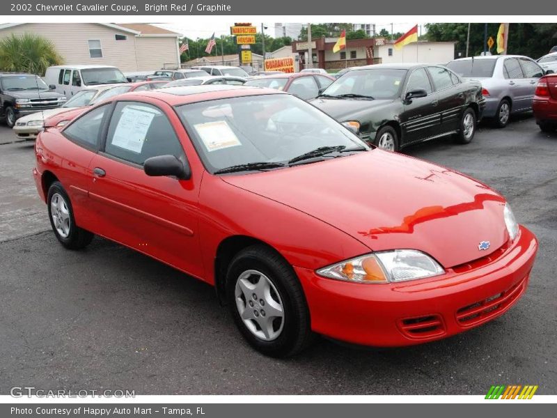 Bright Red / Graphite 2002 Chevrolet Cavalier Coupe