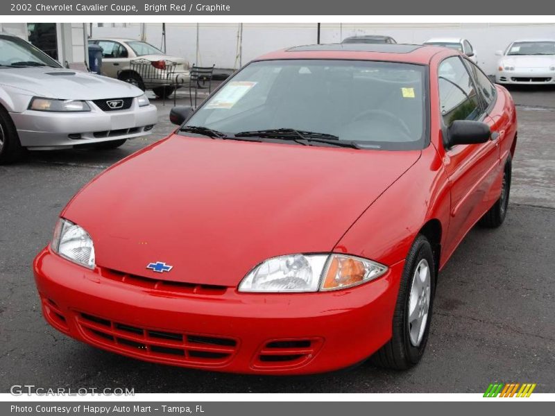 Bright Red / Graphite 2002 Chevrolet Cavalier Coupe