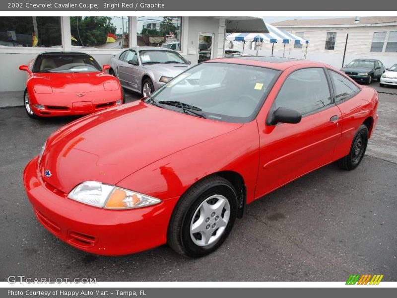 Bright Red / Graphite 2002 Chevrolet Cavalier Coupe