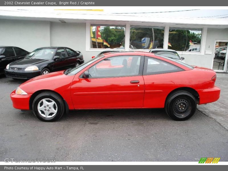 Bright Red / Graphite 2002 Chevrolet Cavalier Coupe