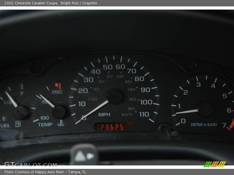 Bright Red / Graphite 2002 Chevrolet Cavalier Coupe