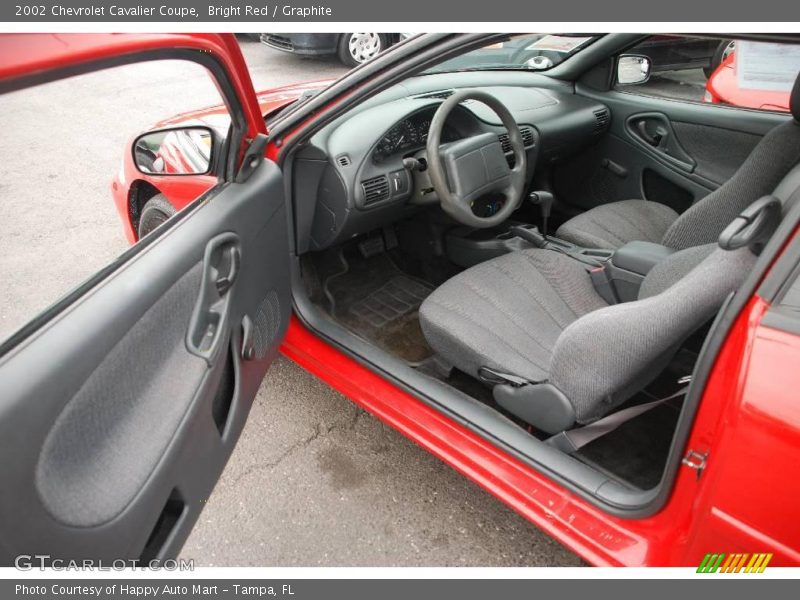 Bright Red / Graphite 2002 Chevrolet Cavalier Coupe