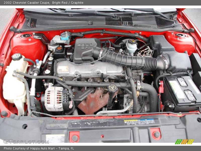 Bright Red / Graphite 2002 Chevrolet Cavalier Coupe