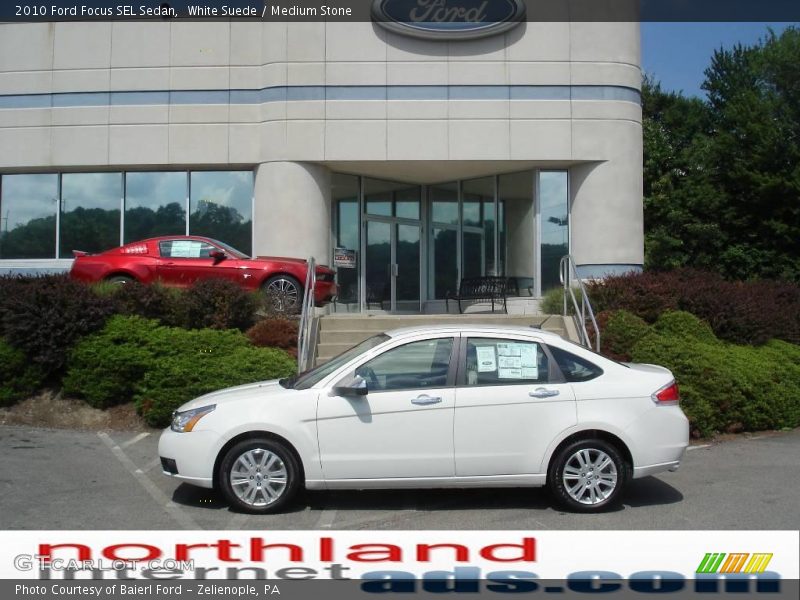 White Suede / Medium Stone 2010 Ford Focus SEL Sedan