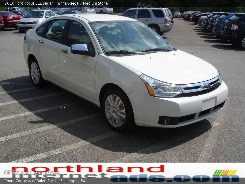 White Suede / Medium Stone 2010 Ford Focus SEL Sedan