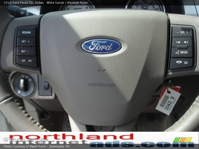 White Suede / Medium Stone 2010 Ford Focus SEL Sedan