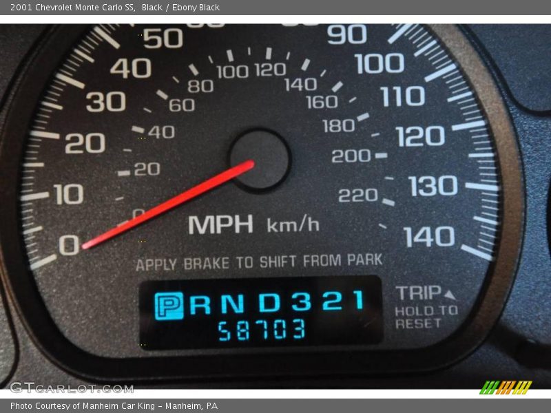 Black / Ebony Black 2001 Chevrolet Monte Carlo SS
